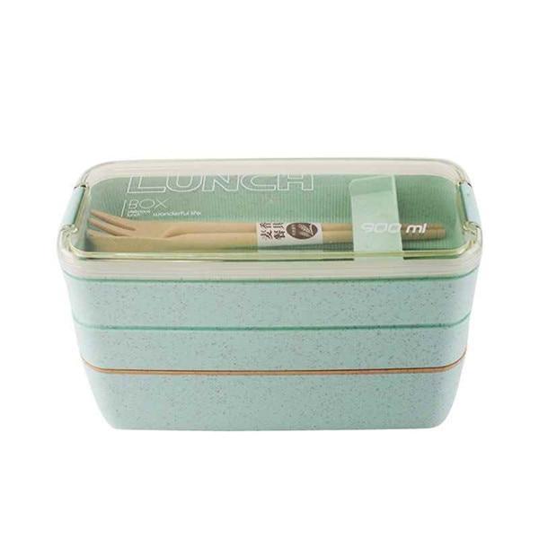 Lunch Boxes Wheat Straw Lunch Box Green - DiyosWorld