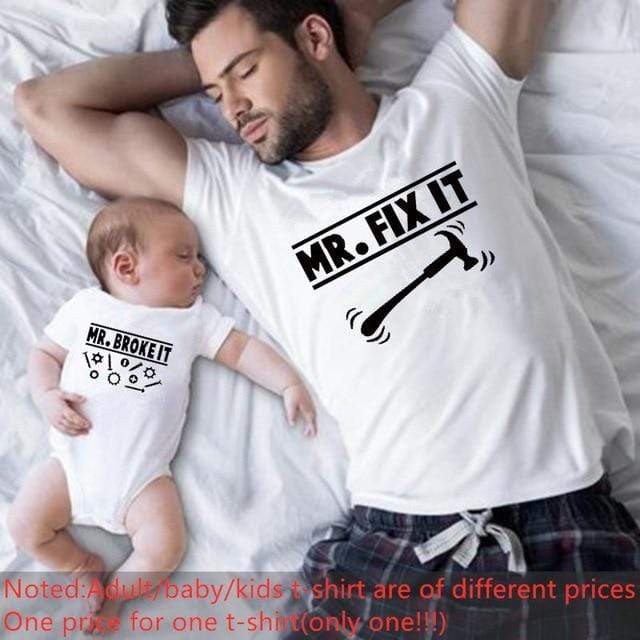 Matching Family Outfits DIYOS Family Matching T-Shirt White - Fix It / Adult-S - DiyosWorld