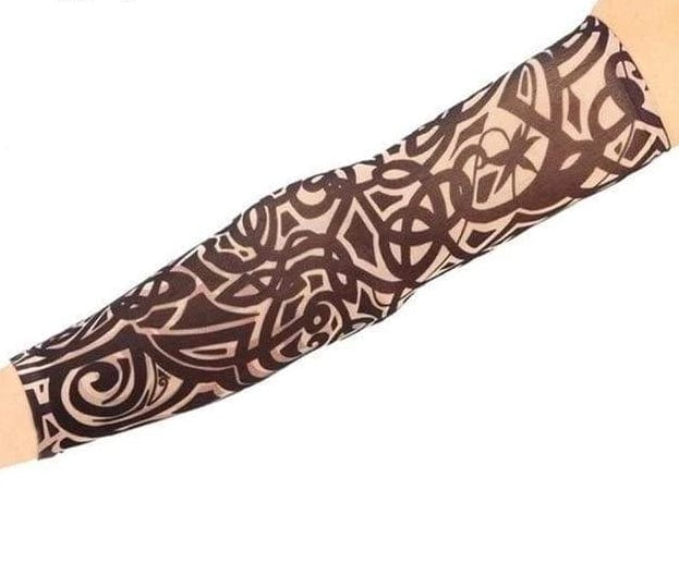 Men's Arm Warmers UV Protection Cool Tattoo Sleeve Timeless Black Sleeve Tattoo - DiyosWorld