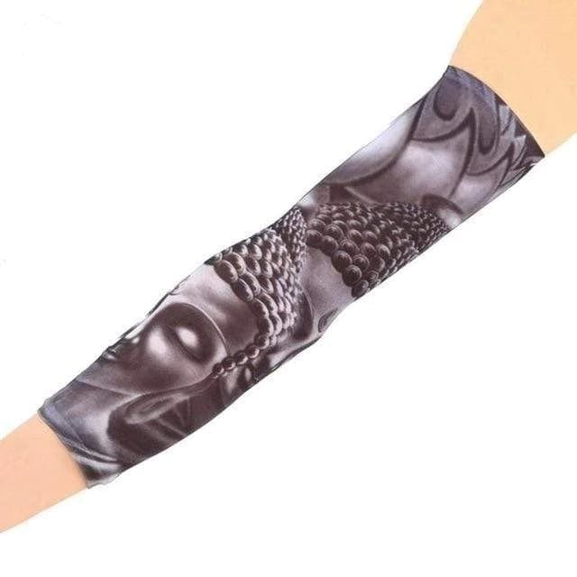 Men's Arm Warmers UV Protection Cool Tattoo Sleeve Buddha Sleeve Tattoo - DiyosWorld