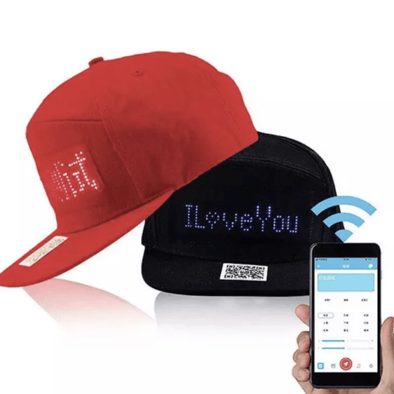 Men's Baseball Caps DIYOS™ LED Message Hat RED HAT & COLOURFUL LIGHT - DiyosWorld