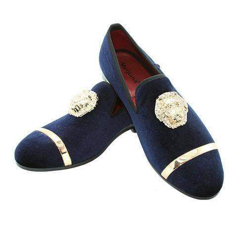 Men's Casual Shoes Gold Top Velvet Designer Shoes Blue / 6 - DiyosWorld