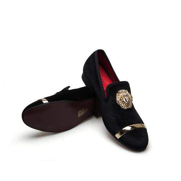 Men's Casual Shoes Gold Top Velvet Designer Shoes - DiyosWorld