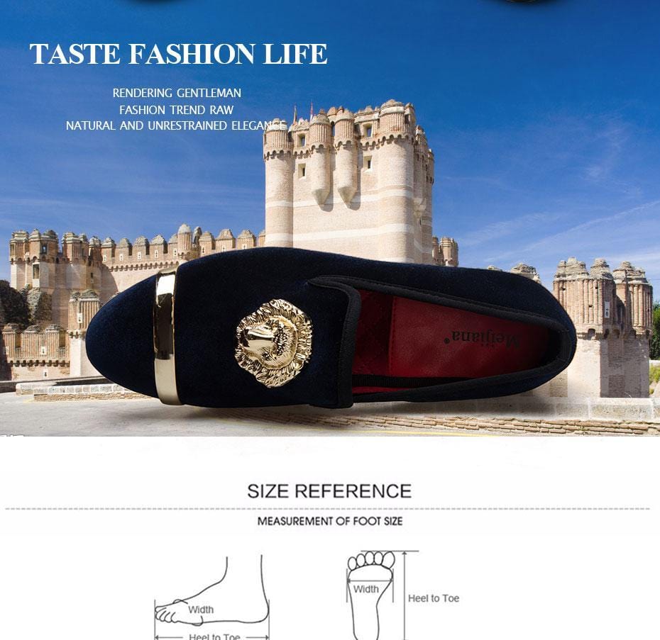 Men's Casual Shoes Gold Top Velvet Designer Shoes - DiyosWorld