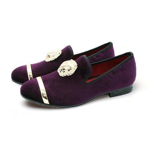 Men's Casual Shoes Gold Top Velvet Designer Shoes Purple / 6 - DiyosWorld