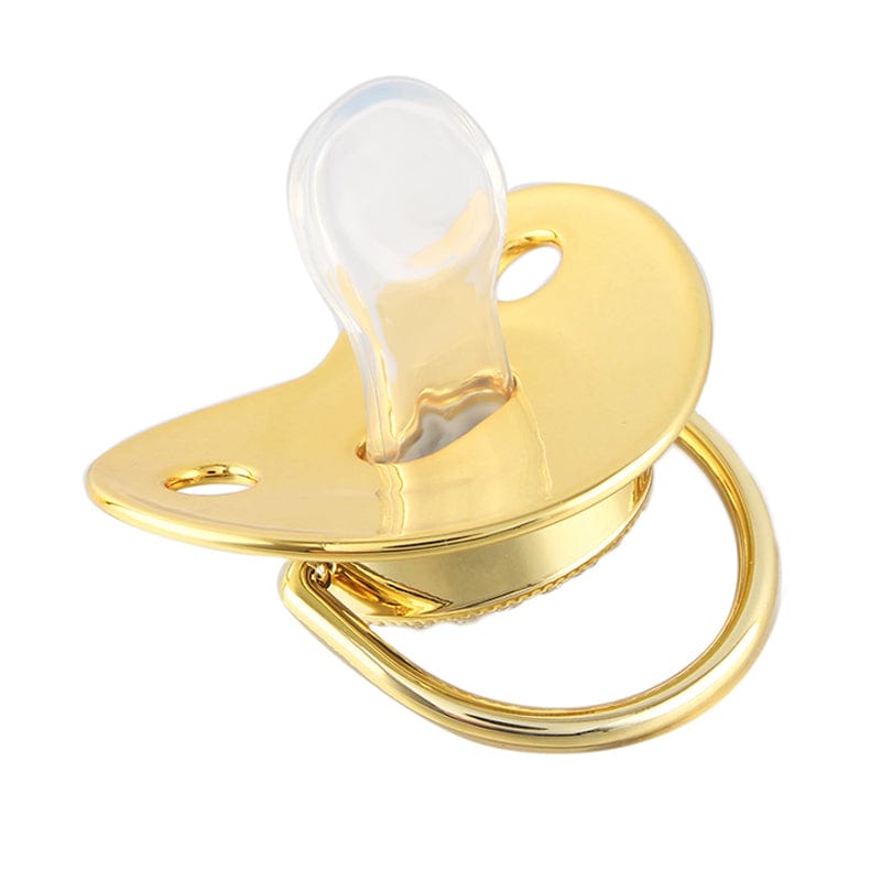 Pacifiers Leashes & Cases DIYOS™ 18K Gold Plated Personalised Baby Pacifier (With Rhinestone Crystals) - DiyosWorld