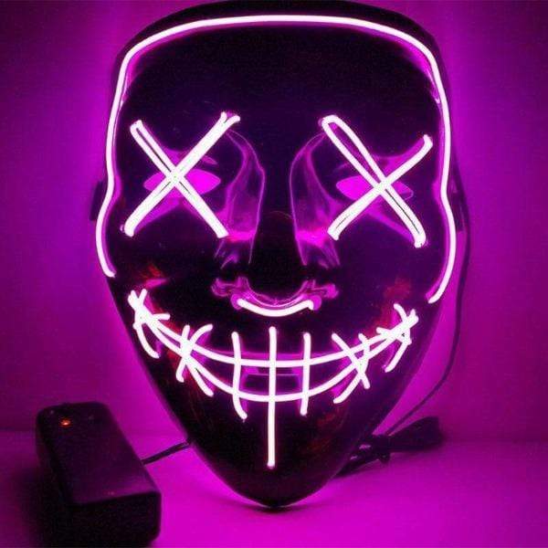 Party Masks Spooky LED Purge Mask PURPLE - DiyosWorld