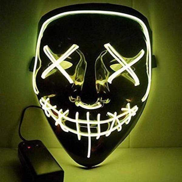 Party Masks Spooky LED Purge Mask YELLOW - DiyosWorld