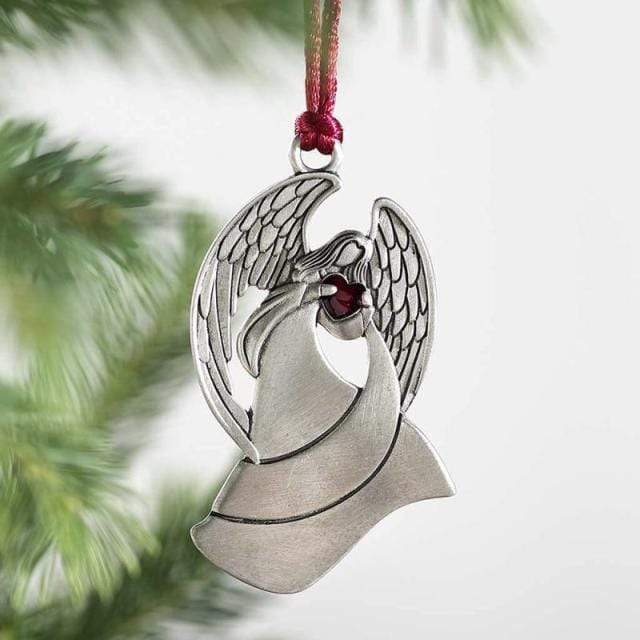 Pendant & Drop Ornaments DIYOS Solid Pewter Christmas Tree Ornament Angel - DiyosWorld