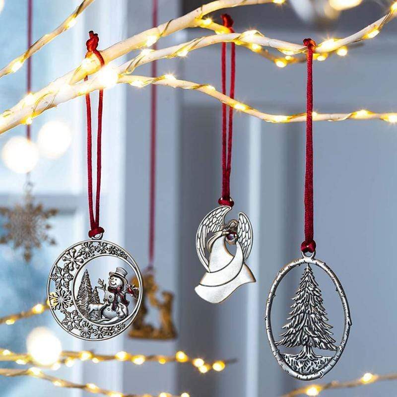 Pendant & Drop Ornaments DIYOS Solid Pewter Christmas Tree Ornament - DiyosWorld