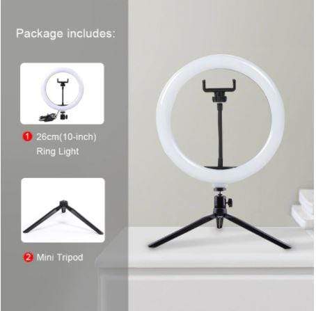 Photographic Lighting Selfie Pro™ Ring Light Kit MINI TRIPOD + 10 INCH RING LIGHT - DiyosWorld