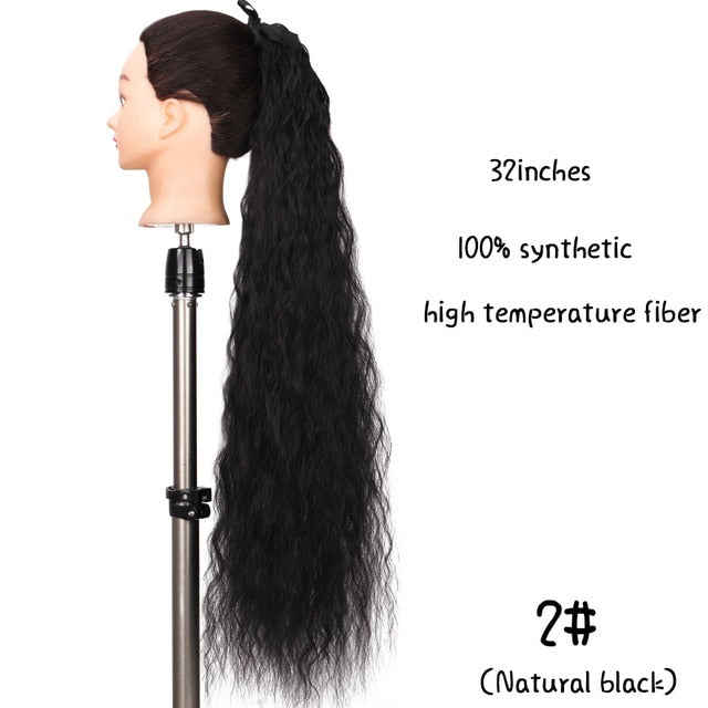 Synthetic Hair Fiber Heat-Resistant With Ponytail