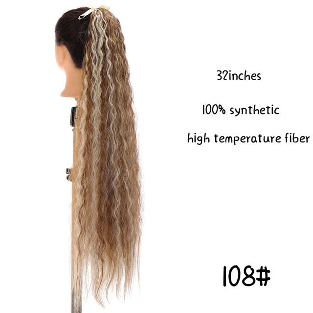 Synthetic Hair Fiber Heat-Resistant With Ponytail