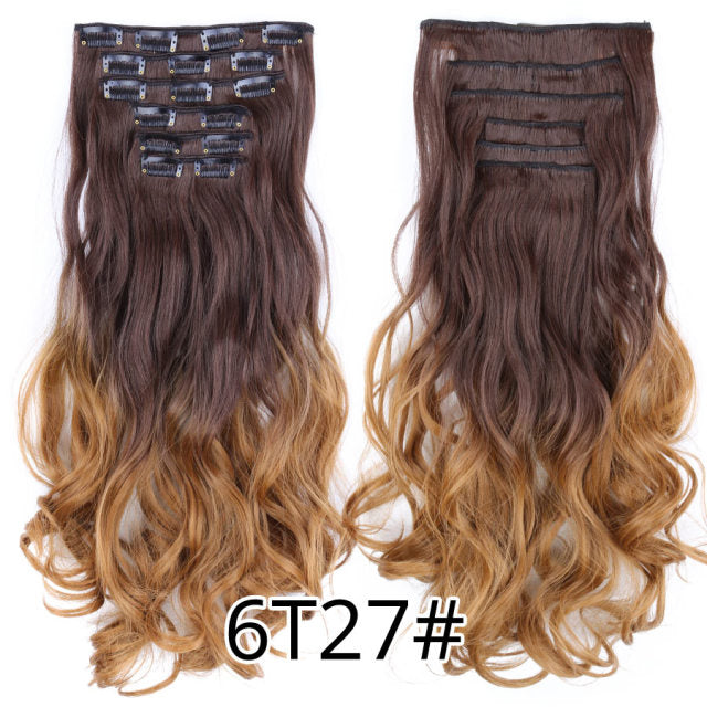 16 colors Hair Extensions Clips