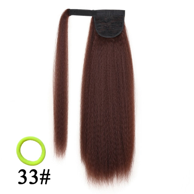 Long Afro Puff Ponytail Kinky Natural Hair