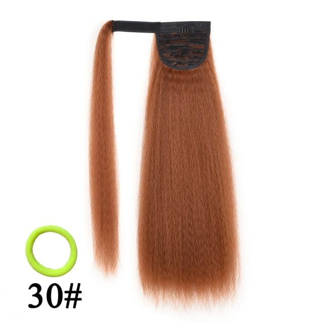 Long Afro Puff Ponytail Kinky Natural Hair