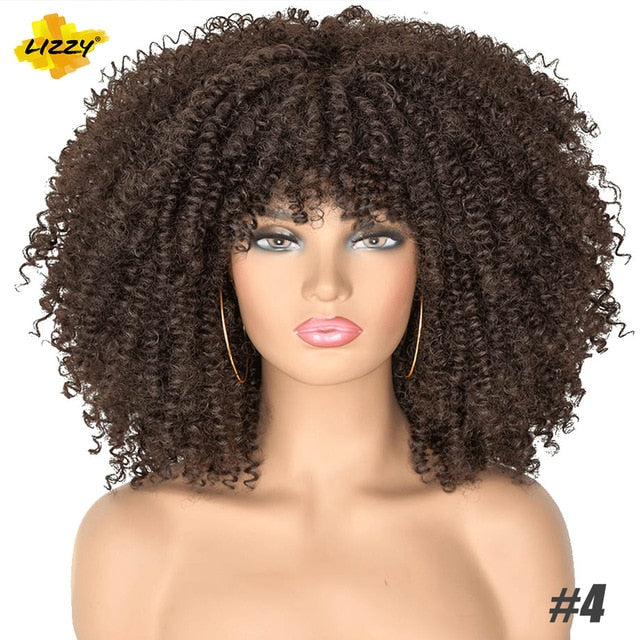 Short Hair Afro Kinky Curly Wigs