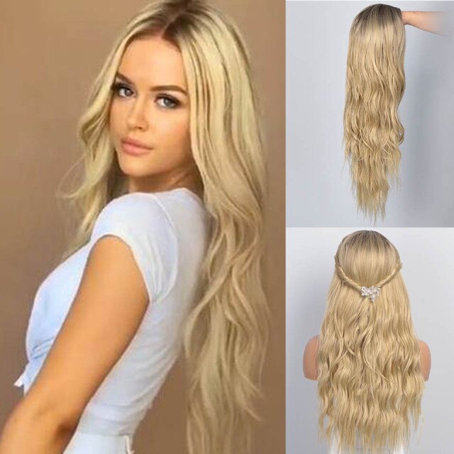 Wavy Wigs for Women Middle Part Curly