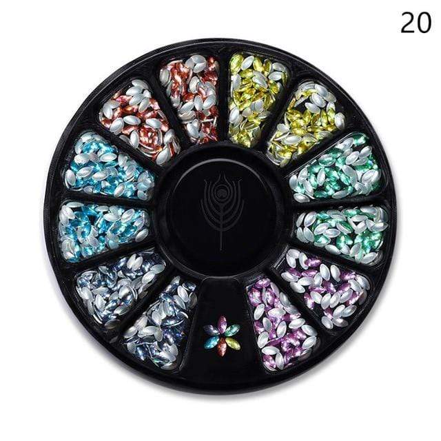 Rhinestones & Decorations 4D Nail Rhinestone Crystal Nail Studs& Beads 20 - DiyosWorld