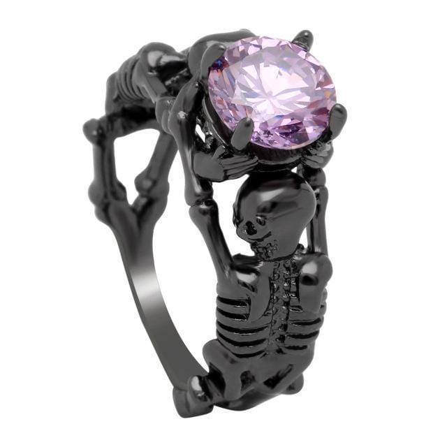 Rings Punk Style Elegant Skeleton Ring 5 / Purple - DiyosWorld