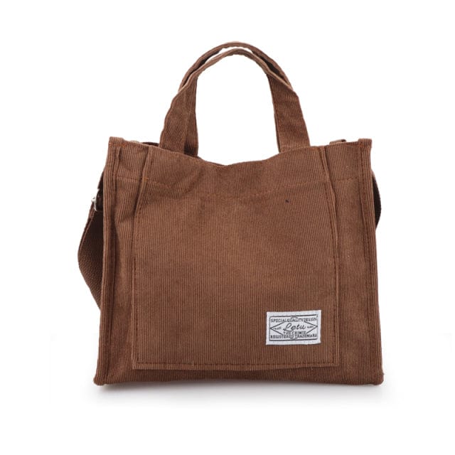 Shoulder Bags Corduroy Luxury Designer Handbag Brown / 26x23x10cm - DiyosWorld