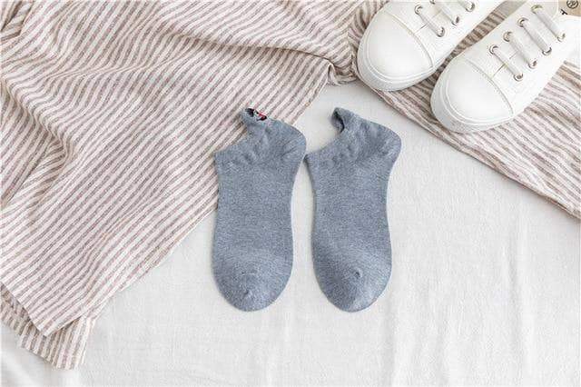 Socks Cute Emoji Socks Gray - DiyosWorld