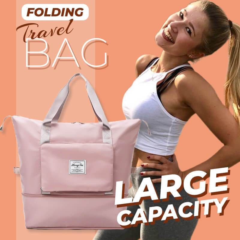 Storage Bags Large Capacity Folding Travel Bag CHERRY PINK - DiyosWorld