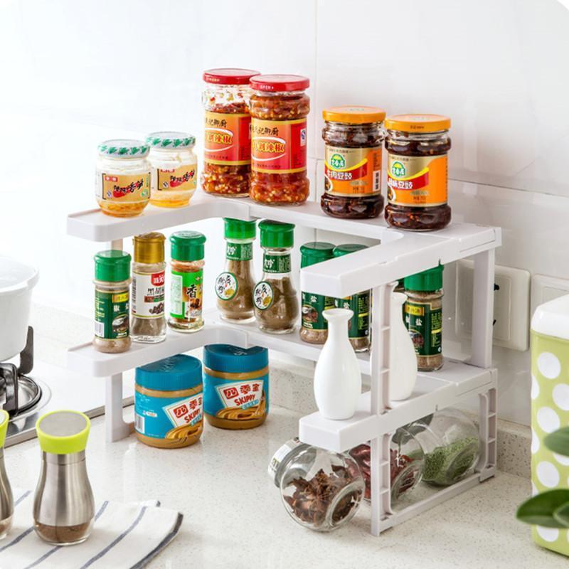 Storage Holders & Racks Adjustable Kitchen Cabinet - DiyosWorld