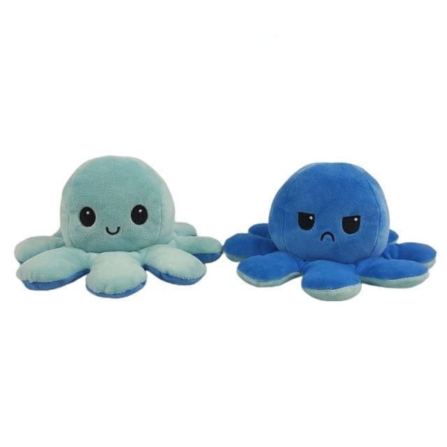Stuffed & Plush Animals Reversible Plush Octopus Double Blue - DiyosWorld