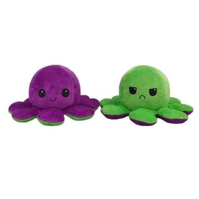 Stuffed & Plush Animals Reversible Plush Octopus Purple & Green - DiyosWorld