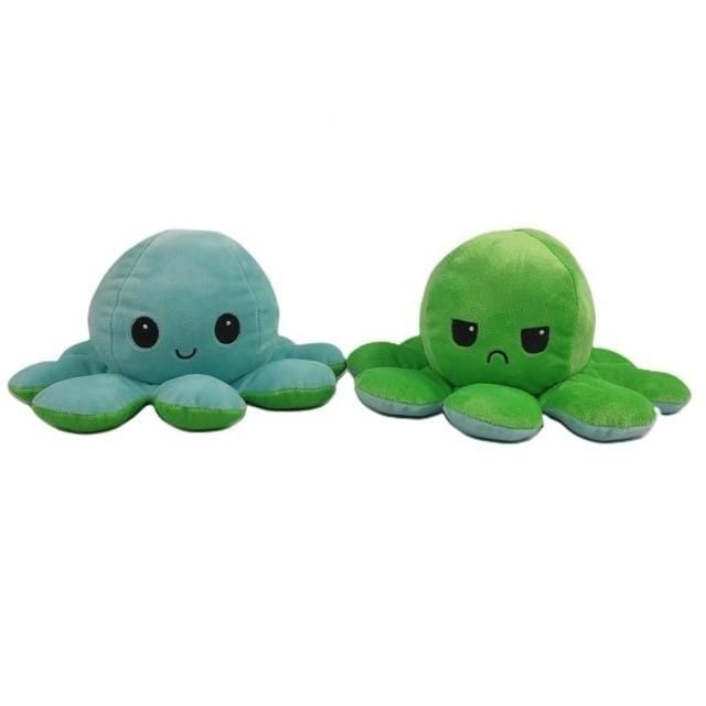 Stuffed & Plush Animals Reversible Plush Octopus Light Blue & Green - DiyosWorld