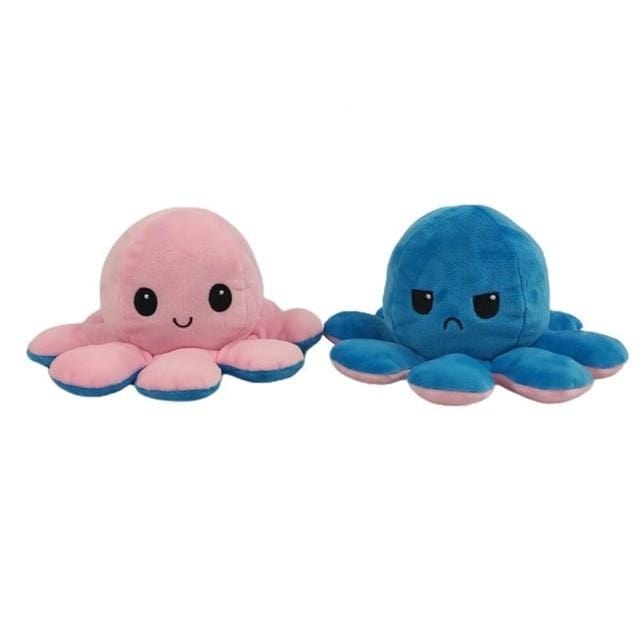 Stuffed & Plush Animals Reversible Plush Octopus Pink & Dark Blue - DiyosWorld