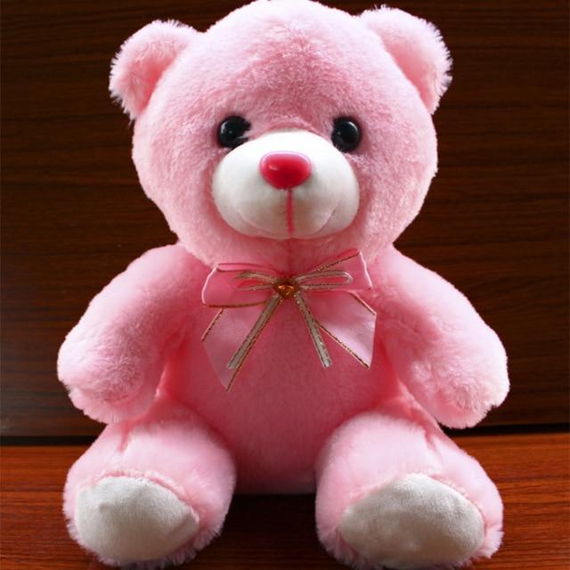 Stuffed & Plush Animals TALKING TEDDY™ Luminous Soft Bear Only Recording / Pink - DiyosWorld