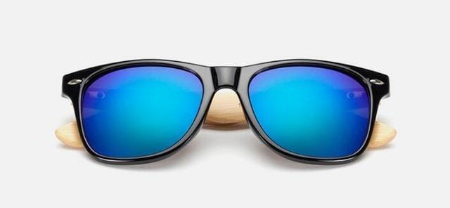 Sunglasses Luxury Retro Hippy Wooden Sunglasses black green mercury - DiyosWorld