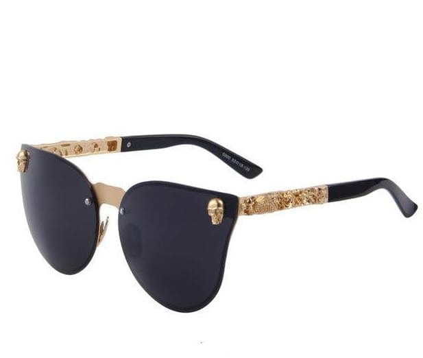 Sunglasses Gothic Skull Frame UV400 Sunglasses Black - DiyosWorld