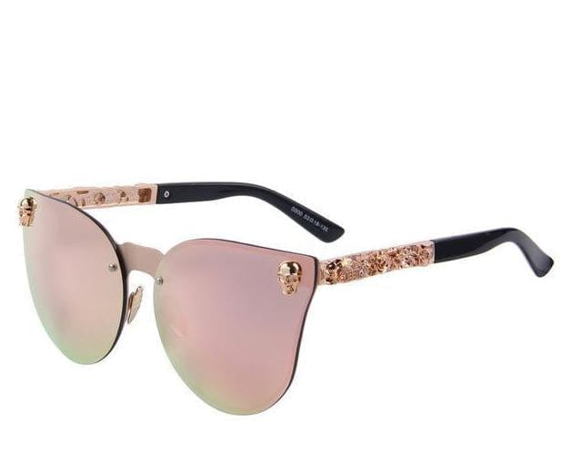 Sunglasses Gothic Skull Frame UV400 Sunglasses Pink - DiyosWorld