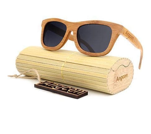 Sunglasses Bamboo Hanndmade Retro Vintage Wooden Sunglasses Gray - DiyosWorld