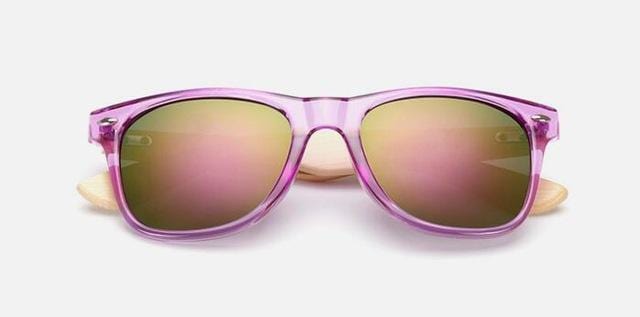 Sunglasses Luxury Retro Hippy Wooden Sunglasses purple mercury - DiyosWorld