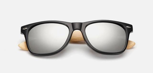 Sunglasses Retro Bamboo Wood Sunglasses white mercury - DiyosWorld