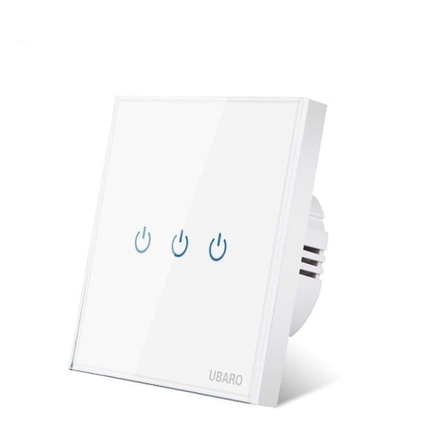Switches DIYOS™ Crystal Glass Touch Switch White Three Touch - DiyosWorld