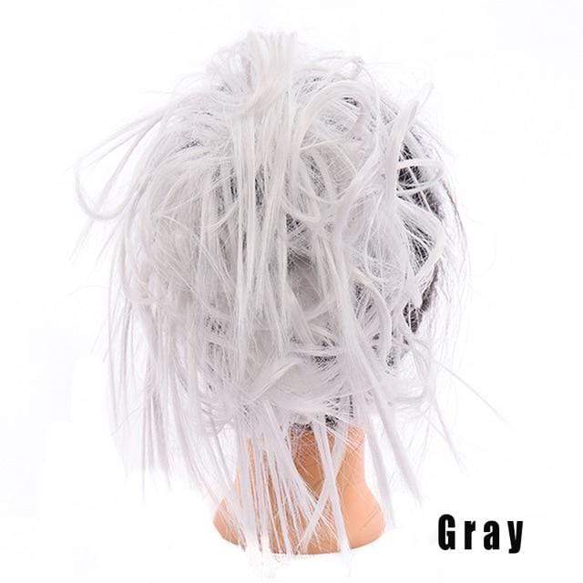 Synthetic Chignon EasyWear™ Stylish Hair Scrunchies Gray - DiyosWorld