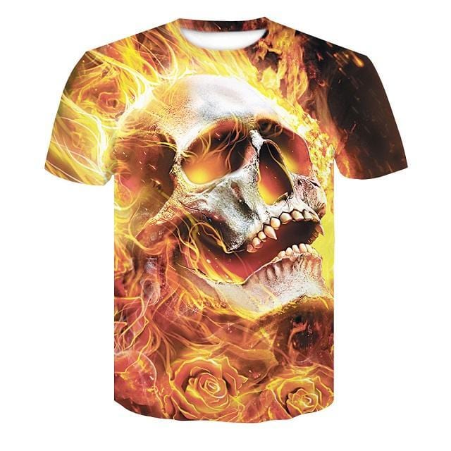 T-Shirts Designer Skull T-shirt 2425 / S - DiyosWorld
