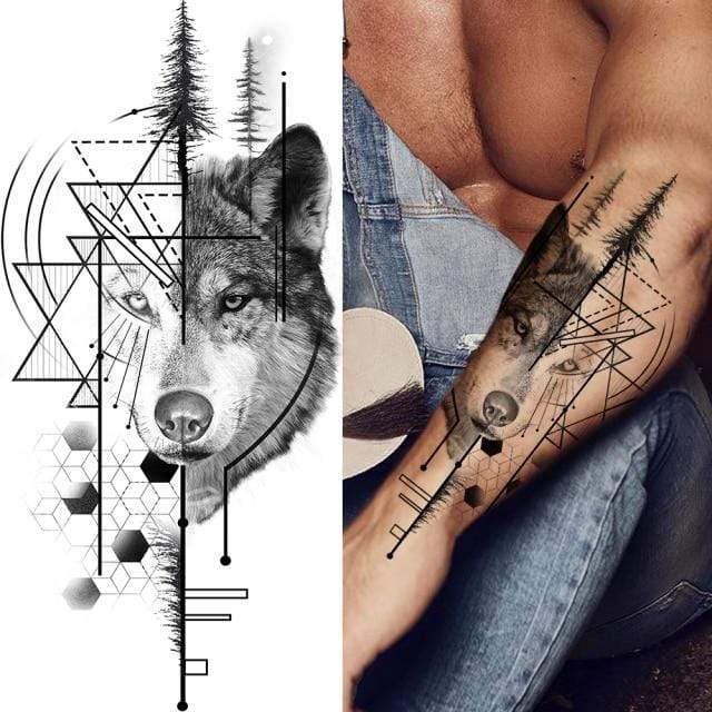 Temporary Tattoos DIYOS DARK TATTOO STICKER (WATER PROOF) ILLUMINATI WOLF - DiyosWorld