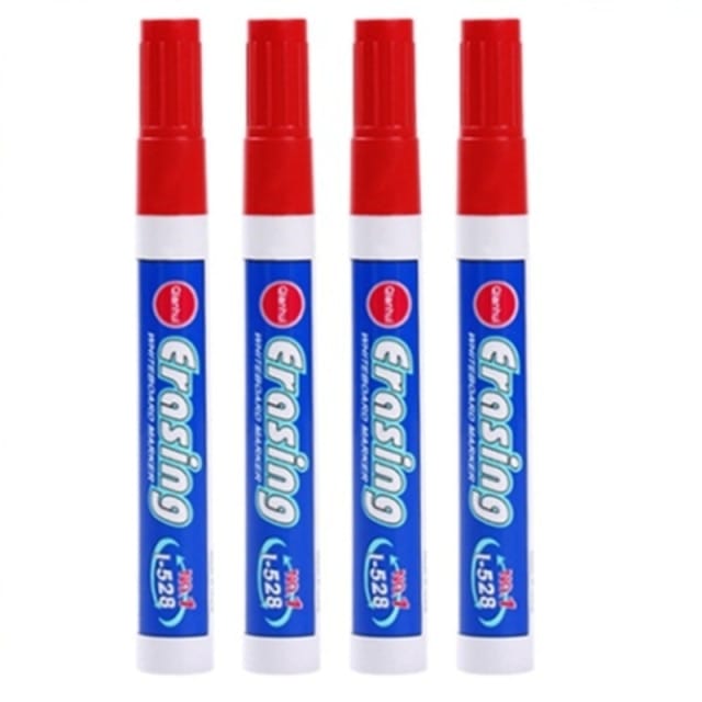 Whiteboard Marker Multi 4 Color Whiteboard Pen Set Red - DiyosWorld