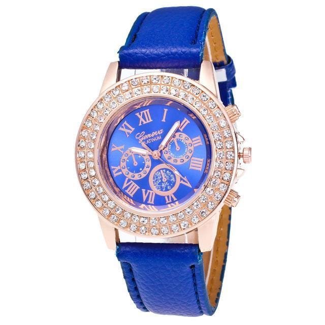 Women's Watches Luxury Rhinestone Crystal Watch Blue - DiyosWorld