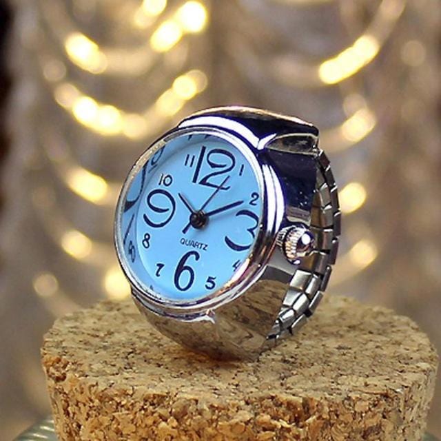 Women's Watches Women Finger Ring Watch Blue - DiyosWorld