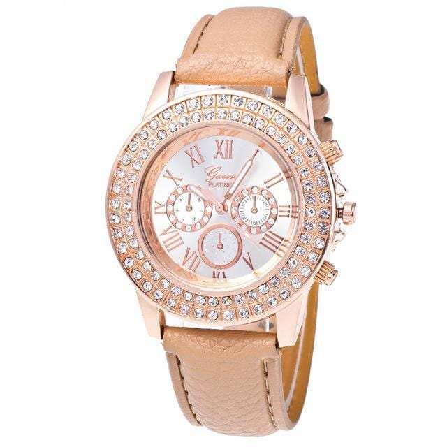 Women's Watches Luxury Rhinestone Crystal Watch Grey - DiyosWorld