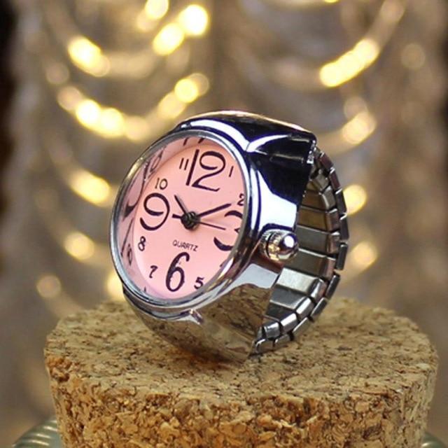 Women's Watches Women Finger Ring Watch Pink - DiyosWorld