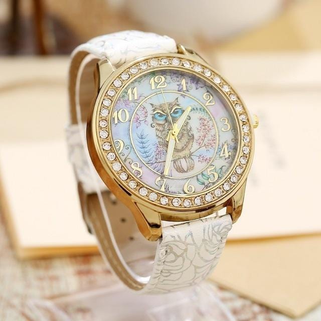 Women's Watches Super Cute Owl Design Watch White - DiyosWorld